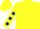 Yellow, dark blue spots on sleeves