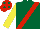 Dark Green, Red sash, Yellow sleeves, Red cap, Dark Green spots