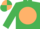 Emerald Green, Beige disc, quartered cap