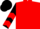 RED, black sleeves, red chevrons, black cap
