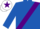 ROYAL BLUE, purple sash, white cap, purple star