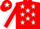 RED, white stars, red sleeves, white seams, red cap, white star