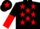 Black, Red stars, halved sleeves and star on cap