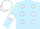 LIGHT BLUE, WHITE spots, armlets and cap
