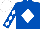 ROYAL BLUE, white diamond, white diamonds on sleeves & cap