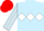 Light Blue, White triple diamond, striped sleeves, Red cap