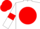 White, Red disc, armlets and cap