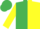EMERALD GREEN and YELLOW (halved), YELLOW sleeves, EMERALD GREEN cap