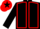 BLACK, red seams, red cap, black star
