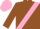 Brown, Pink sash, Pink cap