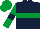 Dark Blue, Emerald Green hoop, Emerald Green sleeves, Dark Blue armlets, Emerald Green cap