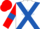 White, Royal Blue cross belts, Red sleeves, Royal Blue armlets and star on Red cap
