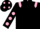 Black, Pink epaulets, Black sleeves, Pink spots and spots on cap