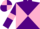 Purple and Pink diabolo, Purple sleeves, Pink armlets, quartered cap