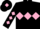Black, Pink triple diamond, diamonds on sleeves, Black cap, Pink diamond