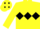 Yellow, Black triple diamond, Yellow cap, Black diamonds