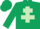 Dark Green, Light Green Cross of Lorraine