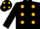 Black, Gold spots on body and cap