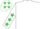 WHITE, emerald green stars on sleeves, emerald green stars on cap