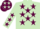 LIGHT GREEN, maroon stars
