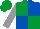 Emerald Green and Royal Blue (quartered), Grey sleeves