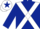 Dark Blue, White cross belts, White cap, Dark Blue star