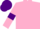 Pink, Purple armlets, Purple cap