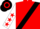 Red, Black sash, White sleeves, Red stars, Black and Red hooped cap