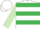 White, Emerald Green hoops, Light Green sleeves, White cap