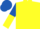 Yellow, Royal Blue and Yellow halved sleeves, Royal Blue cap