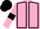 PINK, BLACK seams, armlets and cap