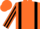 Orange, Black braces, striped sleeves