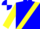 Blue, Yellow sash and sleeves, Blue and White quartered cap