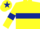 Yellow, Dark Blue hoop, armlets and star on cap