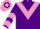 Purple, Mauve chevron, chevrons on sleeves, hooped cap