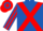 Royal Blue, Red cross belts, striped sleeves, hooped cap