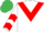 White, Red chevron, chevrons on sleeves, Emerald Green cap