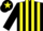 BLACK & YELLOW STRIPES, yellow star on cap