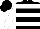 Black, White hoops and sleeves