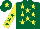 Dark Green, Yellow stars, Yellow sleeves, Dark Green stars, Dark Green cap, Yellow star