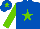 Royal Blue, Light Green star, sleeves and star on cap