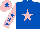 ROYAL BLUE, PINK star, PINK sleeves, ROYAL BLUE stars, PINK cap, ROYAL BLUE star