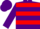 Purple, Red hoops, Purple sleeves and cap