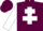 Maroon, White Cross of Lorraine and sleeves
