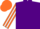 Purple, Orange and White striped sleeves, Orange cap