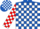 Royal Blue and White check, Red and White check sleeves