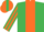 Emerald Green, Orange stripe, striped sleeves