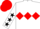 White, Red triple diamond, White sleeves, Black stars, Red cap