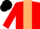 RED, BEIGE stripe, BLACK cap