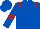 Royal Blue, Maroon epaulets and armlets